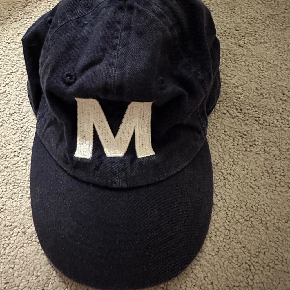 Navy Cap with White 'M' Logo